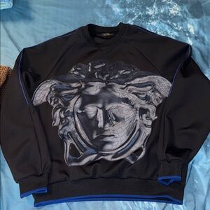 Versace Black and Blue Medusa Sweatshirt